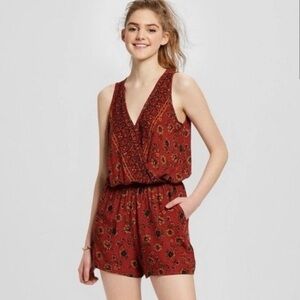 Mossimo Boho Sunflower Romper